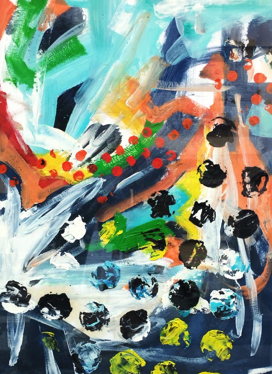 Burhan Kum, “The Scab II”, 2025, Oil on paper, 37 x 28 cm