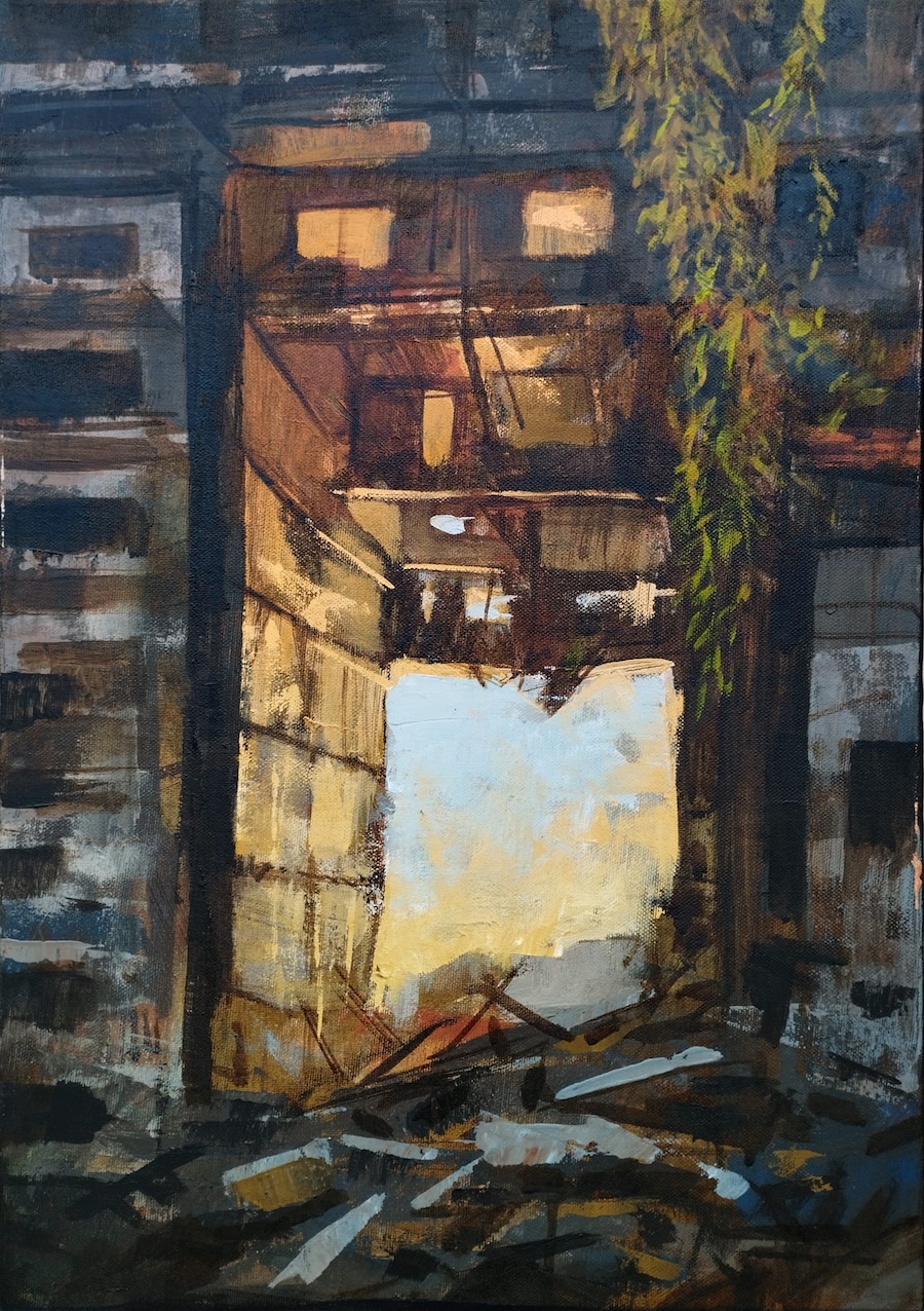 Djochkoun Sami, Dawn, 2025, Acrylic on canvas, 50 x 35 cm.