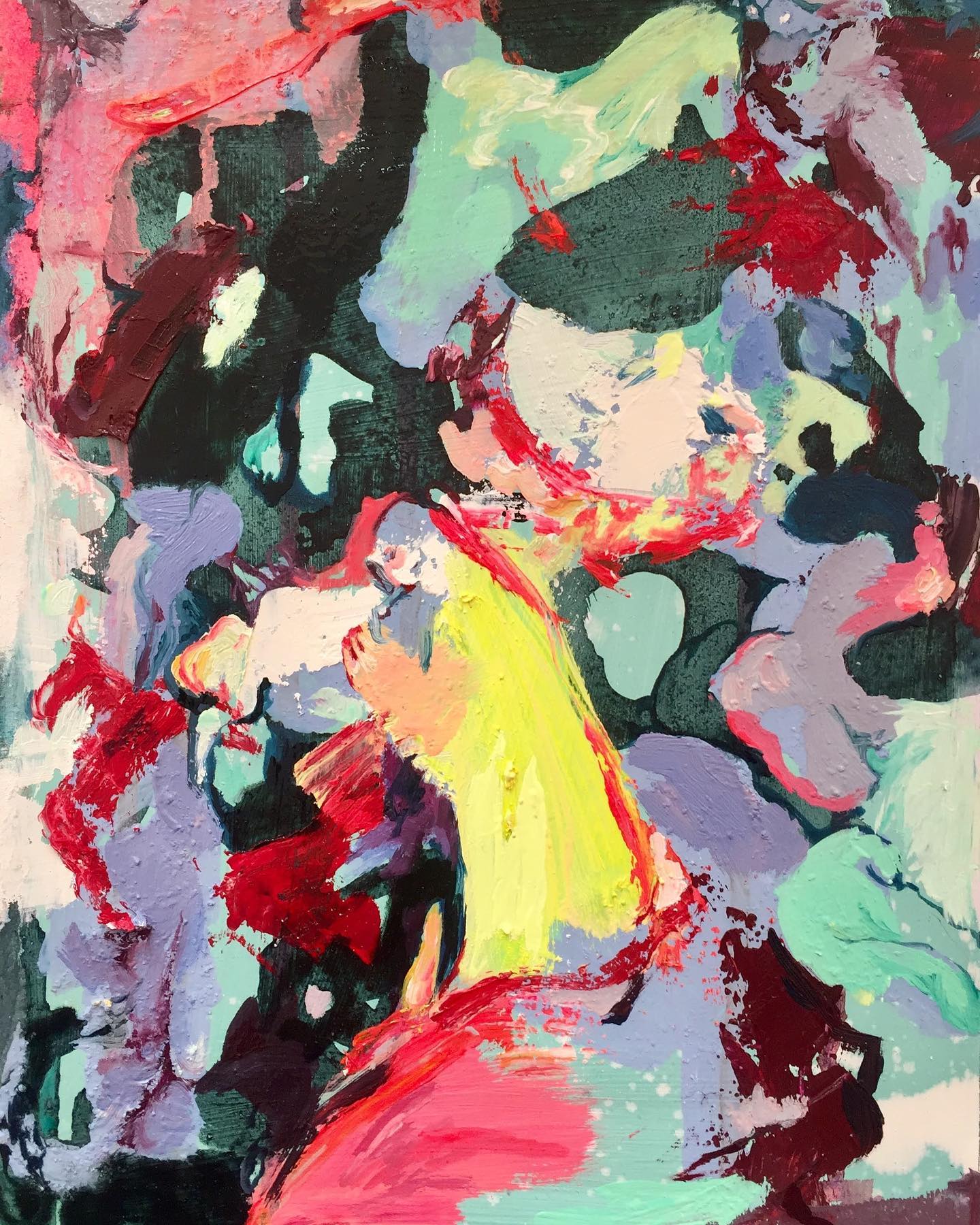 Aslı Torcu, Petit Paysage des Restes, 2021, Mixed media on paper, 29.2 x 20 cm.