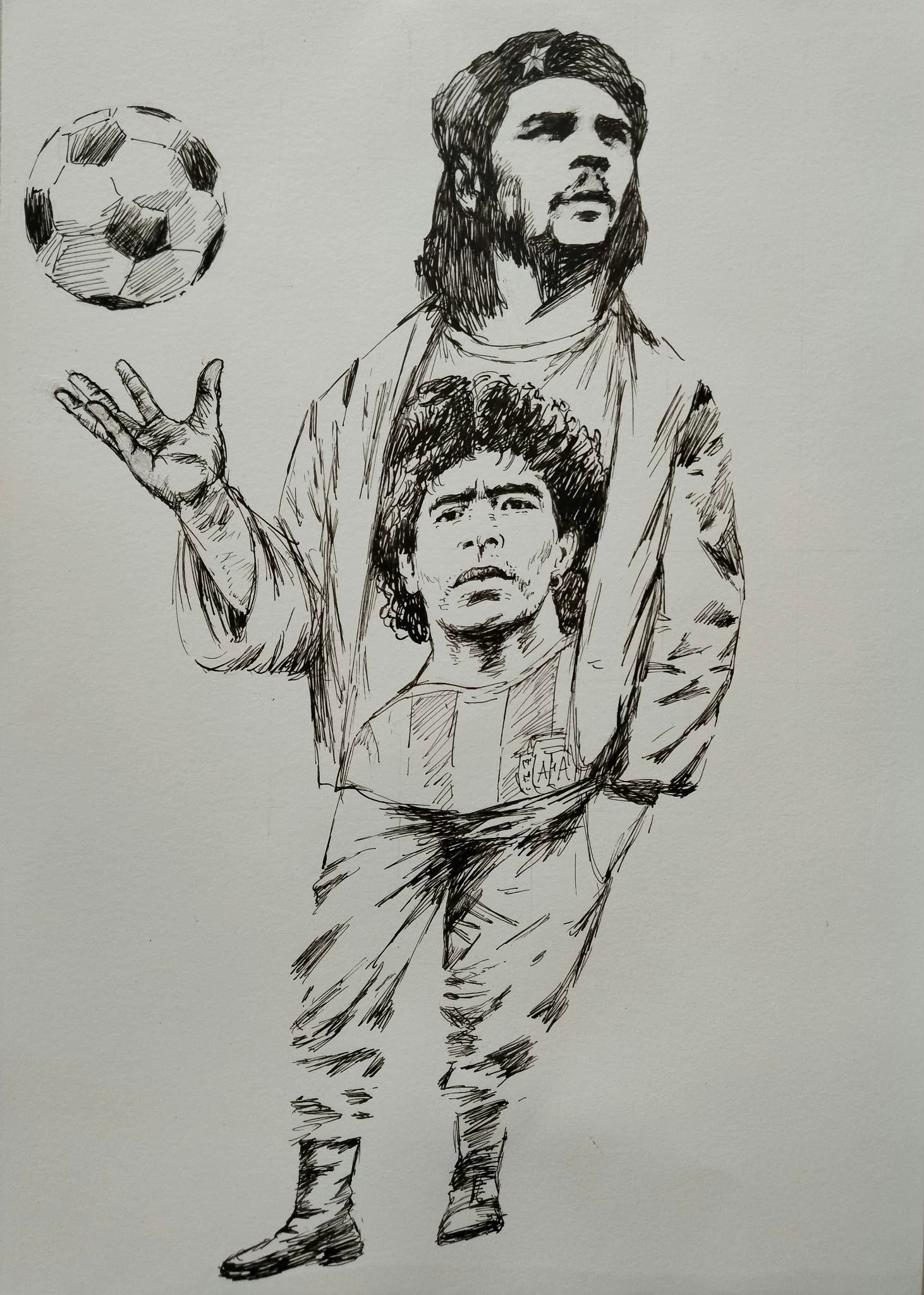 Burhan Kum — Somewhere in Heaven, 2026, Ink on paper, 35x25 cm