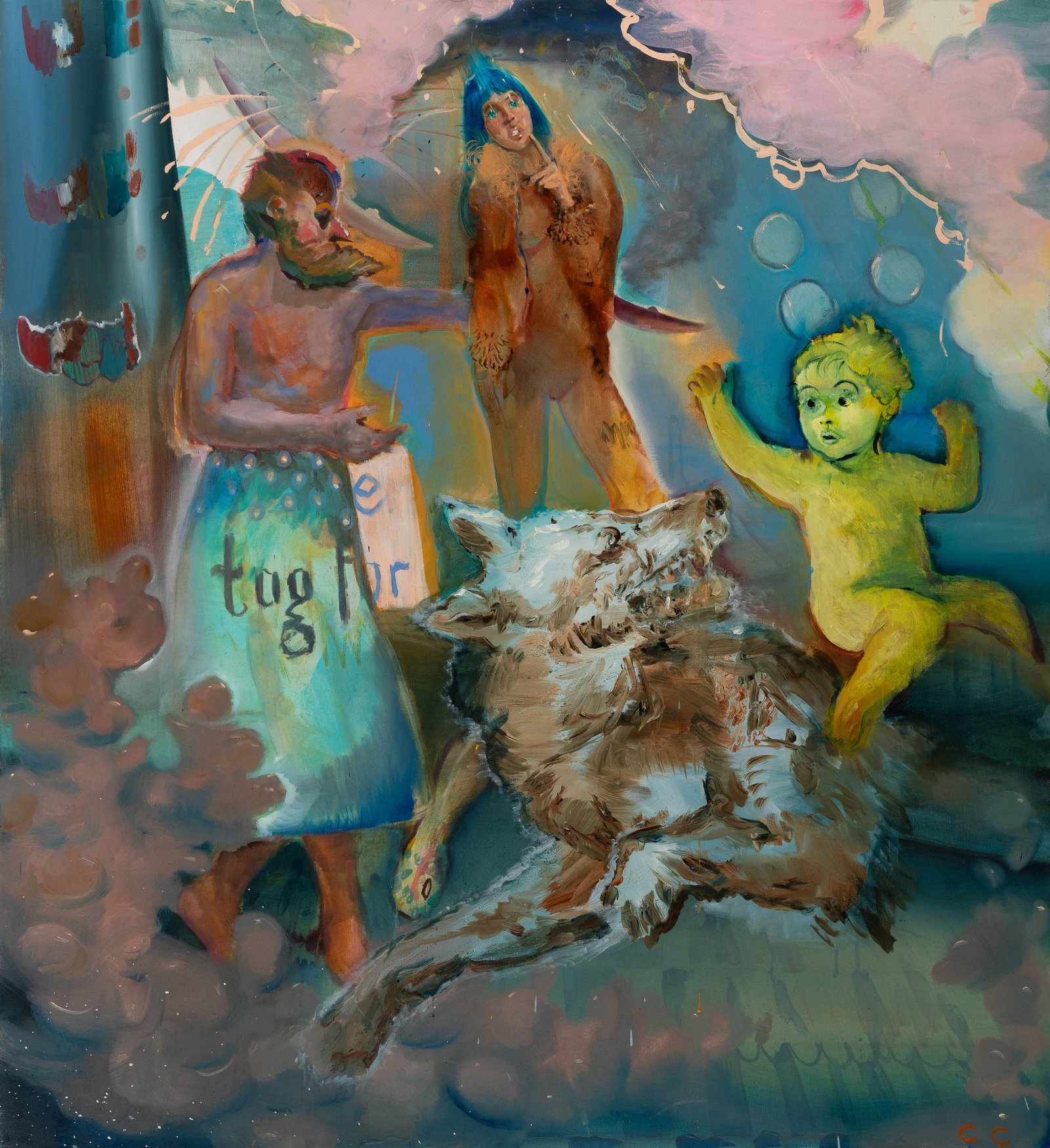 Cemile Çolak — Epos, 2025, Oil on canvas, 120 x 110 cm