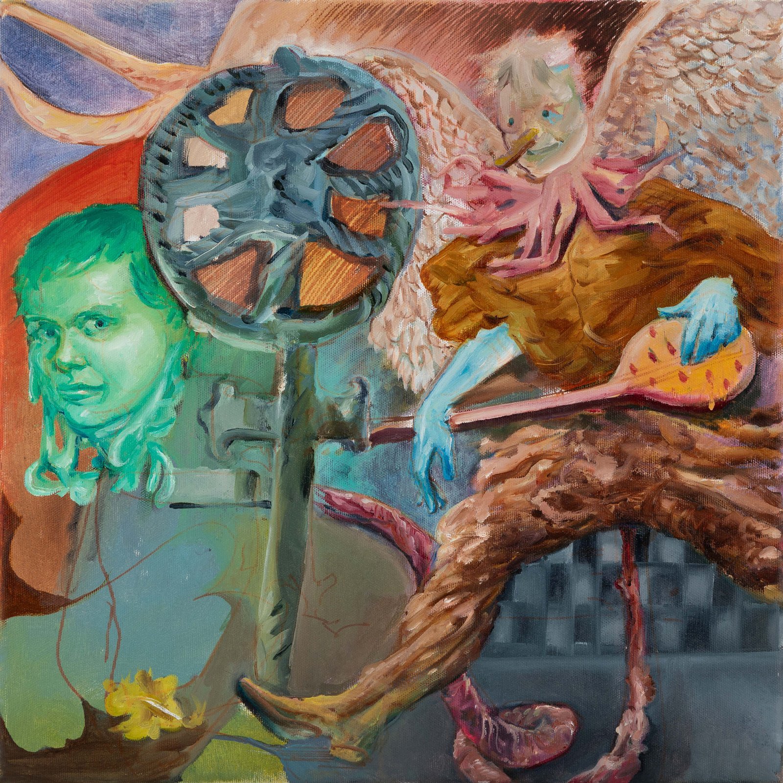 Cemile Çolak — Untitled, 2025, Oil on canvas, 40 x 40 cm